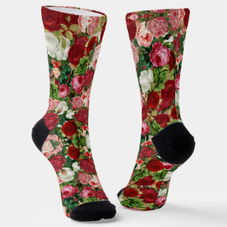 Blume Vintager Rose Socken