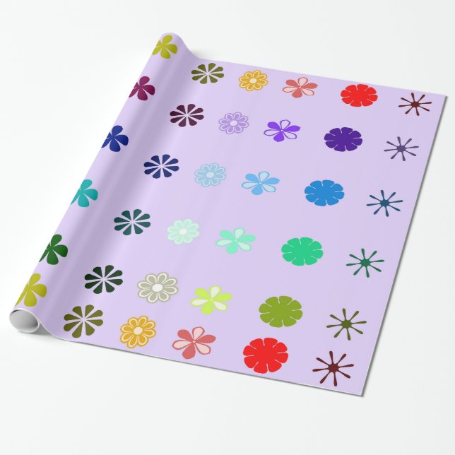 Blume Violet Wrapping Paper Geschenkpapier (Ungerollt)