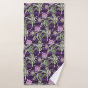 Blume violett badehandtuch