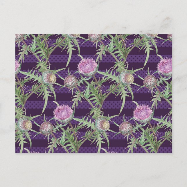 Blume violett postkarte (Vorderseite)