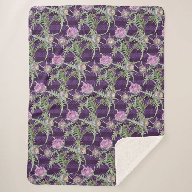 Blume violett sherpadecke (Vorderseite)