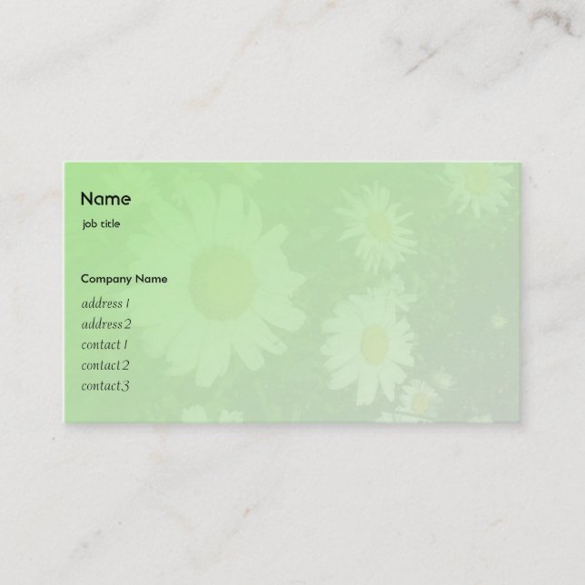 Blume Visitenkarte (Vorderseite)