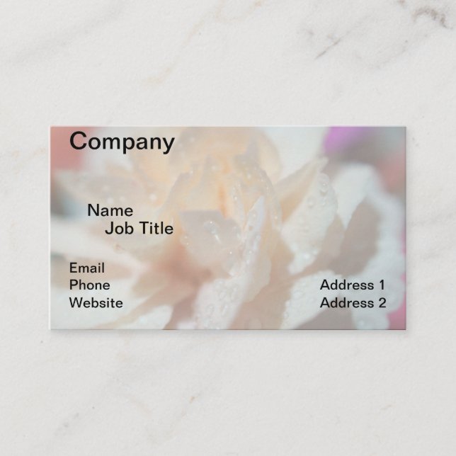 Blume Visitenkarten, 3,5 Zoll x 2,0 Zoll Visitenkarte (Vorderseite)