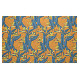 Blume-Vogel auf Orange Stoff