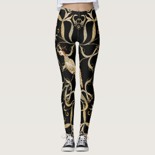 Blume & Vögel: Jugendstil Vintag Leggings