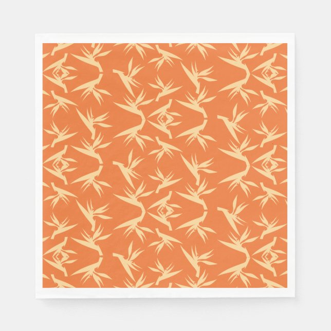 Blume-Vogel Serviette (Vorderseite)