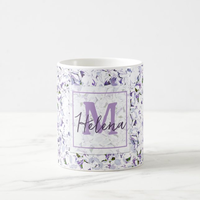 Blume von Aquarell aus Hydrangeas. Kaffeetasse (Mittel)