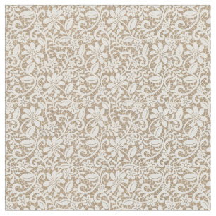 Blume von Beige Burlap & Lace Stoff