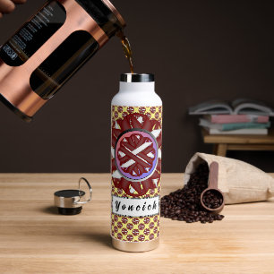 Blume von Burgund-Elfenbein von Kenneth Yoncich Trinkflasche