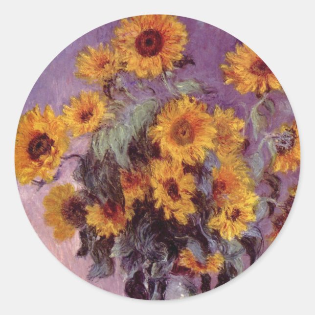 Blume von Claude Monet Sticker (Vorderseite)