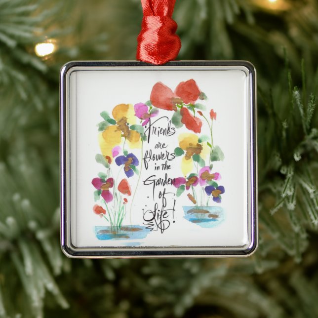 **BLUME VON GARTEN** MEINE FREUNDMETALLORNATION ORNAMENT AUS METALL (Baum)