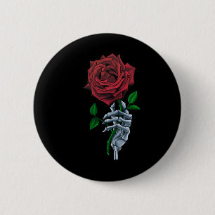 Blume von Hand Rote Rose Button