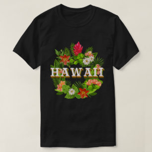 Blume von Hawaii Word Art - Hawaiianischer Stolz T-Shirt