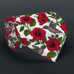 Blume von Hibisken und Kolibri Krawatte<br><div class="desc">Nahtlose Vektor-Muster mit handgezeichneten Hibiskus-Blume und Hibiskus-Blume und Kolibris</div>