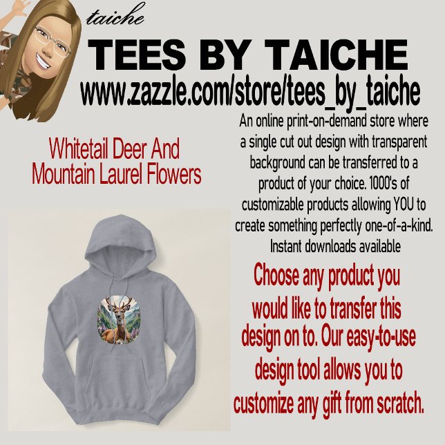 Blume von Hirschen und Berghörnchen Hoodie (Von Creator hochgeladen)