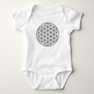 Blume von Leben-/Blume-DES Lebens - feines Baby Strampler