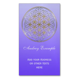 Blume von Leben-/Blume-DES Lebens - silbernes Gold Magnetische Visitenkarte