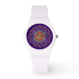 Blume von Leben-/Blume-DES Lebens - Verzierung IV Armbanduhr