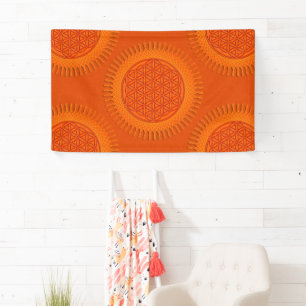 Blume von Leben - Sonne - nahtloses Muster 1 Banner