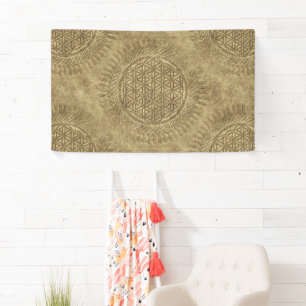 Blume von Leben - Sonne - nahtloses Muster 4 Banner