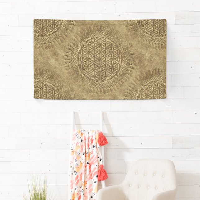 Blume von Leben - Sonne - nahtloses Muster 4 Banner (Insitu)