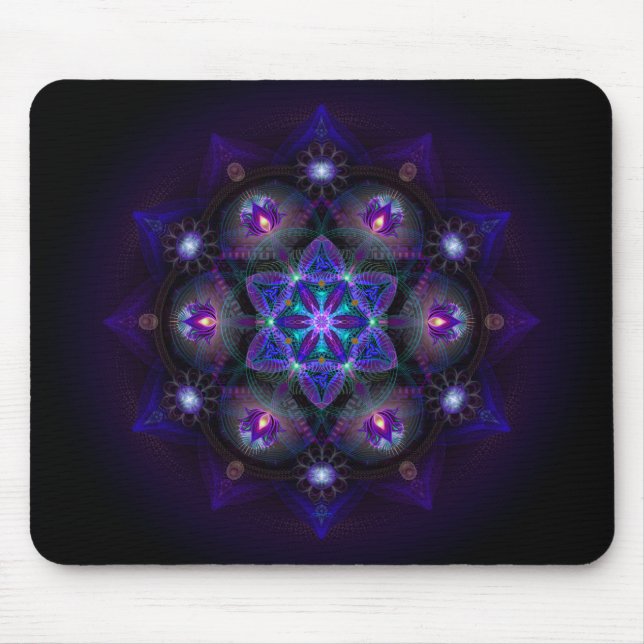 Blume von LebenMandala Mousepad (Vorne)