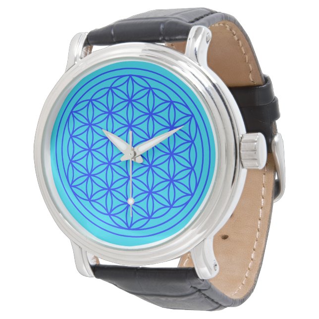 Blume von Life Mandala Watch Armbanduhr (Schrägansicht)