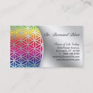 Blume von Life Nature Business Card Silver Visitenkarte