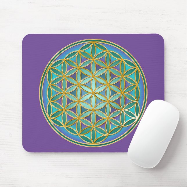 BLUME von LIFE - Sacred Geometrie Design 1 Mousepad (Mit Mouse)