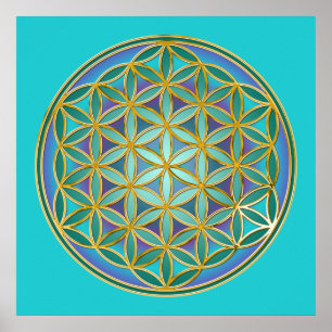 BLUME von LIFE - Sacred Geometrie Design 1 Poster
