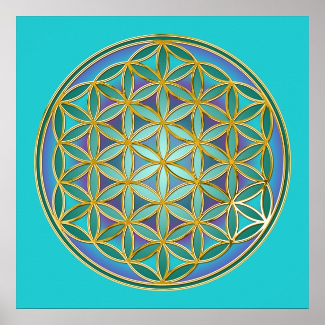 BLUME von LIFE - Sacred Geometrie Design 1 Poster (Vorne)