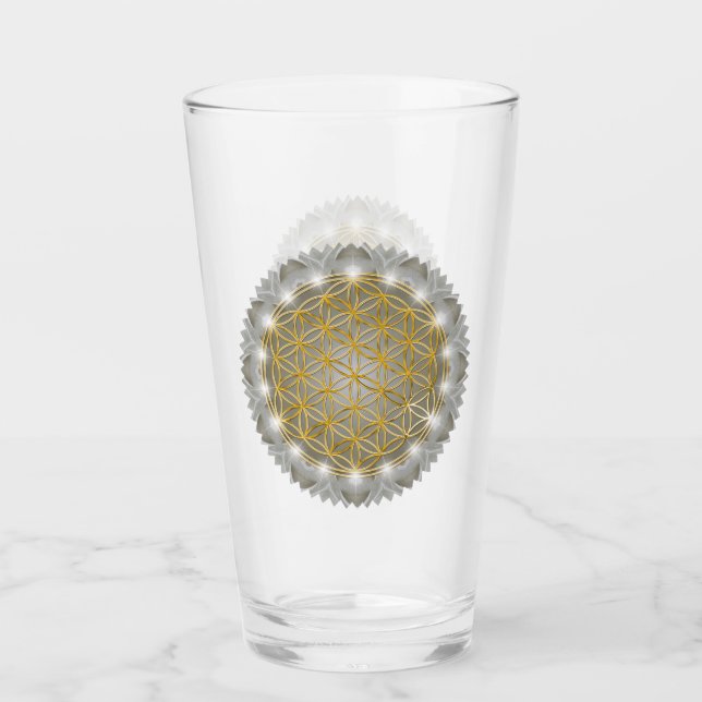 BLUME von LIFE - Sacred Geometrie Light 1 Glas (Vorderseite)