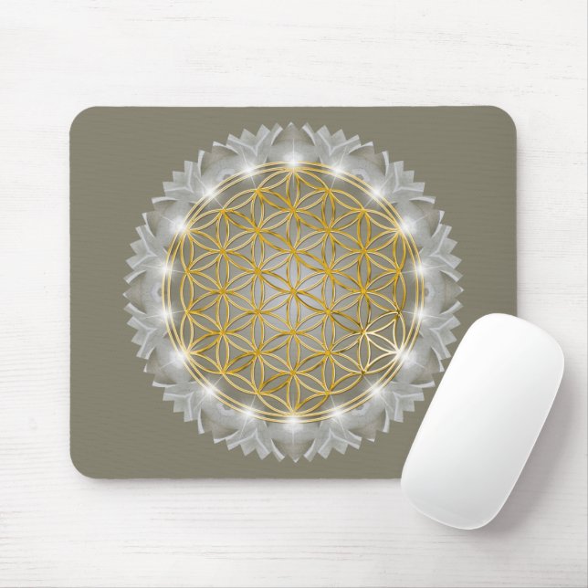 BLUME von LIFE - Sacred Geometrie Light 1 Mousepad (Mit Mouse)