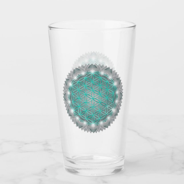 BLUME von LIFE - Sacred Geometrie Light 2 Glas (Vorderseite)