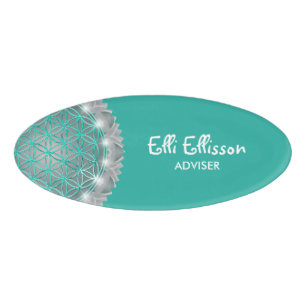 BLUME von LIFE - Sacred Geometrie Light 2 Namenschild