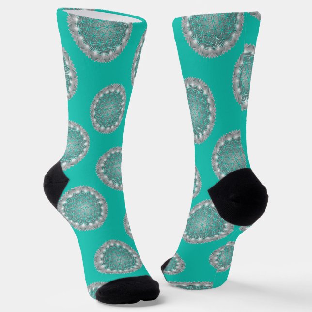 BLUME von LIFE - Sacred Geometrie Light 2 Socken (Gewinkelt)