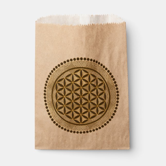 BLUME von LIFE - Sakrale Geometrie Symbol Art 2 Wa Geschenktütchen (Vorderseite)