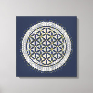 BLUME von LIFE - Symbol "Sacred Geometrie" Art. 1 Leinwanddruck