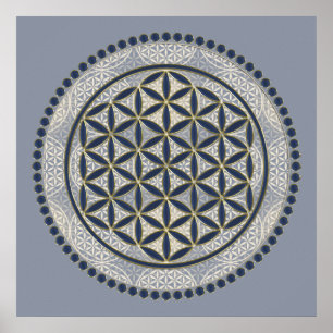 BLUME von LIFE - Symbol "Sacred Geometrie" Art. 1 Poster