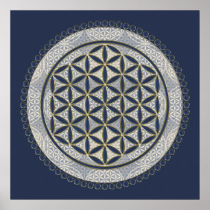 BLUME von LIFE - Symbol "Sacred Geometrie" Art. 1 Poster