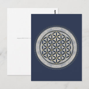 BLUME von LIFE - Symbol "Sacred Geometrie" Art. 1 Postkarte