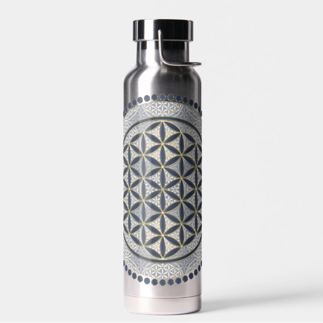 BLUME von LIFE - Symbol "Sacred Geometrie" Art. 1 Trinkflasche (Links)