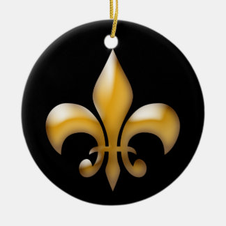 Blume von Lis Black and Gold Christmas Keramik Ornament