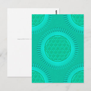 Blume von Live - Sonne - nahtloses Muster 2 Postkarte
