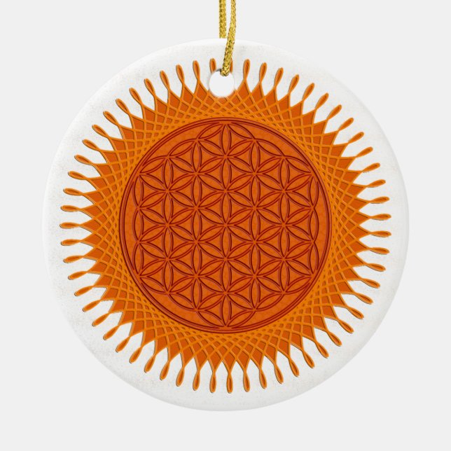 Blume von Live / sonniges Design Keramikornament (Vorne)