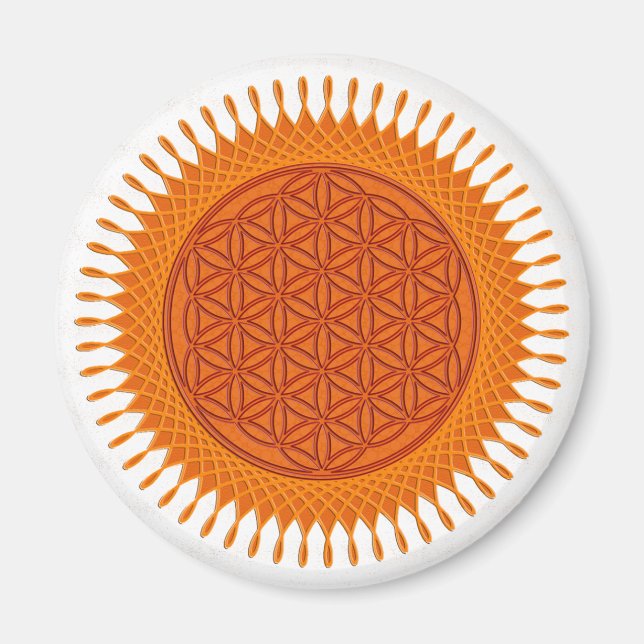 Blume von Live / sonniges Design Magnet (Vorne)