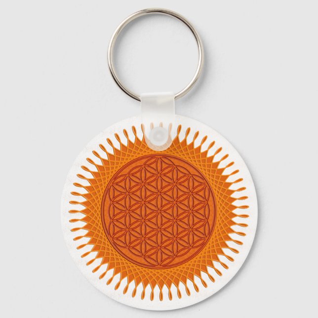 Blume von Live / sonniges Design Schlüsselanhänger (Vorderseite)
