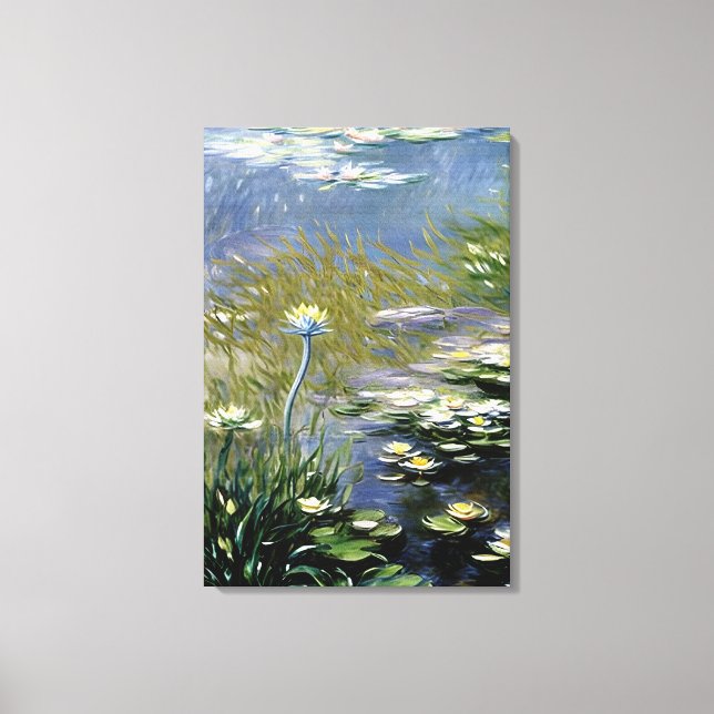 Blume von Lush Agapanthus in Giverny Leinwanddruck (Vorderseite)