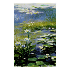 Blume von Lush Agapanthus in Giverny Poster