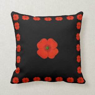 Blume von Mohn Kissen